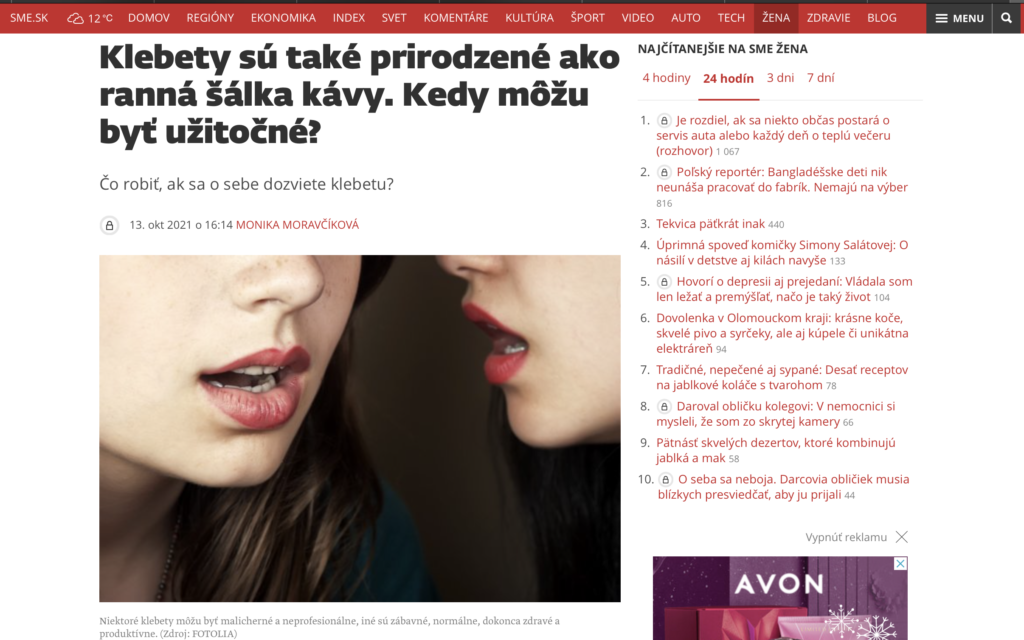 Klebety – môžu byť aj užitočné?